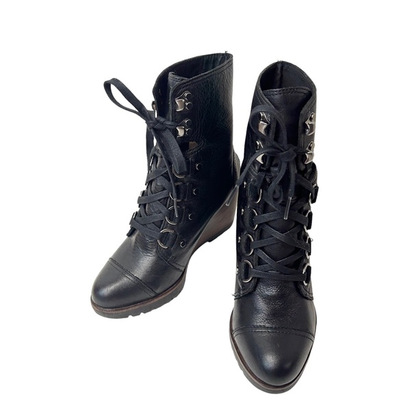 SOREL After Hours Lace-Up Wedge Boots Sz 6.5 - Picture 4 of 12